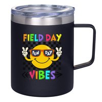 Field Day Vibes 2025 Happy Field Day Vibes Teacher 12oz Stainless Steel Coffee Mug