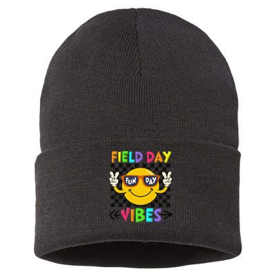 Field Day Vibes 2025 Happy Field Day Vibes Teacher Sustainable Knit Beanie