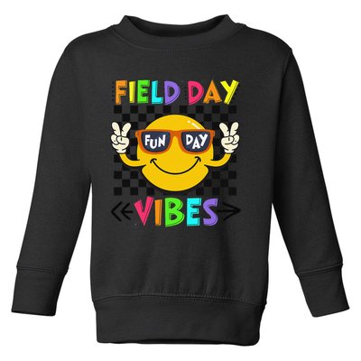 Field Day Vibes 2025 Happy Field Day Vibes Teacher Toddler Sweatshirt