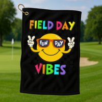 Field Day Vibes 2025 Happy Field Day Vibes Teacher Golf Towel