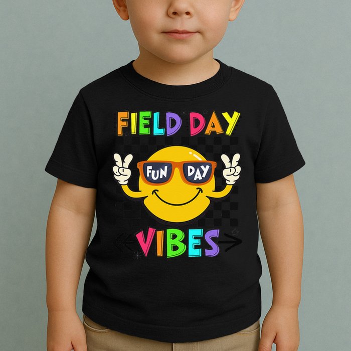 Field Day Vibes 2025 Happy Field Day Vibes Teacher Toddler T-Shirt