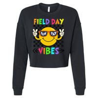 Field Day Vibes 2025 Happy Field Day Vibes Teacher Cropped Pullover Crew