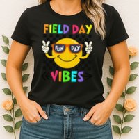 Field Day Vibes 2025 Happy Field Day Vibes Teacher Womens T-Shirt
