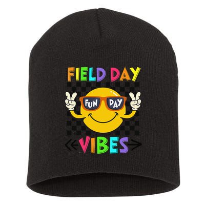 Field Day Vibes 2025 Happy Field Day Vibes Teacher Short Acrylic Beanie
