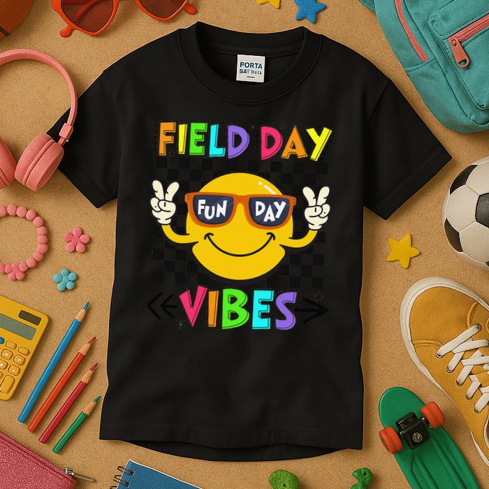 Field Day Vibes 2025 Happy Field Day Vibes Teacher Kids T-Shirt