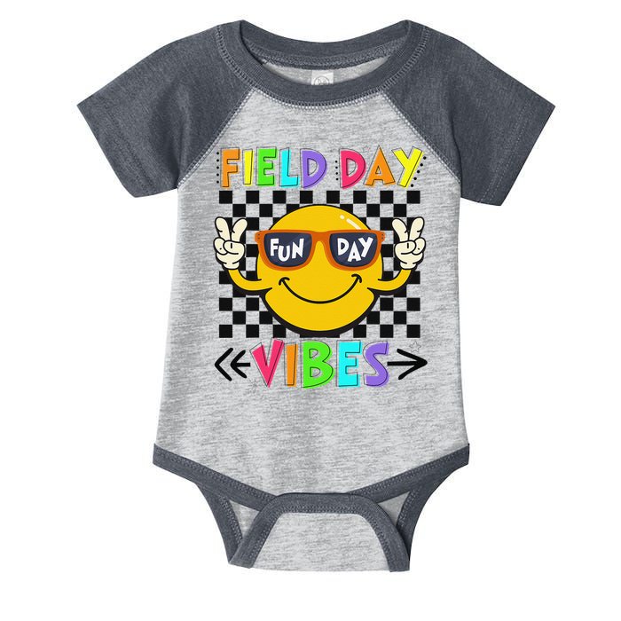 Field Day Vibes 2025 Happy Field Day Vibes Teacher Infant Baby Jersey Bodysuit