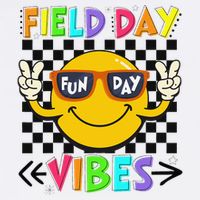 Field Day Vibes 2025 Happy Field Day Vibes Teacher Garment-Dyed Sweatshirt