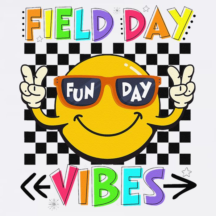 Field Day Vibes 2025 Happy Field Day Vibes Teacher Garment-Dyed Sweatshirt