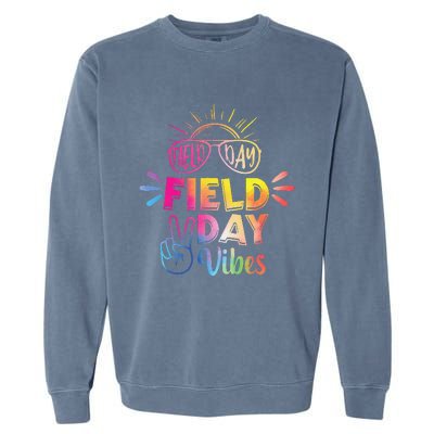 Field Day Vibes 2024 Funny Field Day Vibes Funny Teacher Garment-Dyed Sweatshirt