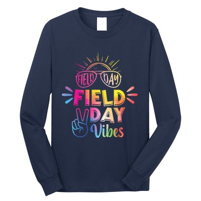 Field Day Vibes 2024 Funny Field Day Vibes Funny Teacher Long Sleeve Shirt