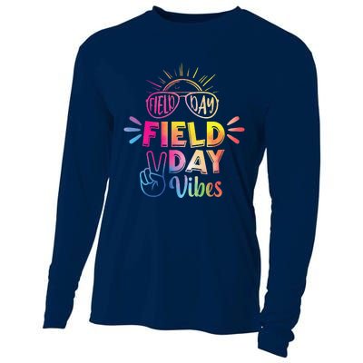 Field Day Vibes 2024 Funny Field Day Vibes Funny Teacher Cooling Performance Long Sleeve Crew