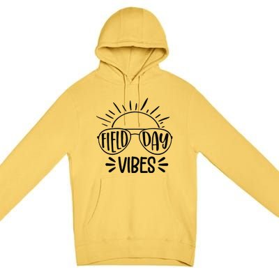 Field Day Vibes Funny Summer Glasses Teacher Field Day Premium Pullover Hoodie