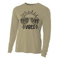 Field Day Vibes Funny Summer Glasses Teacher Field Day Cooling Performance Long Sleeve Crew