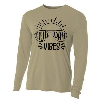 Field Day Vibes Funny Summer Glasses Teacher Field Day Cooling Performance Long Sleeve Crew