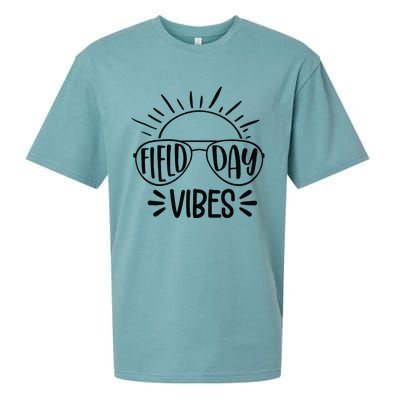 Field Day Vibes Funny Summer Glasses Teacher Field Day Sueded Cloud Jersey T-Shirt