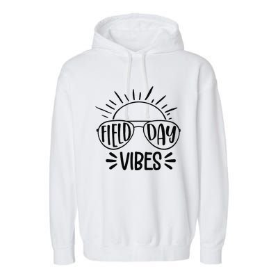 Field Day Vibes Funny Summer Glasses Teacher Field Day Garment-Dyed Fleece Hoodie