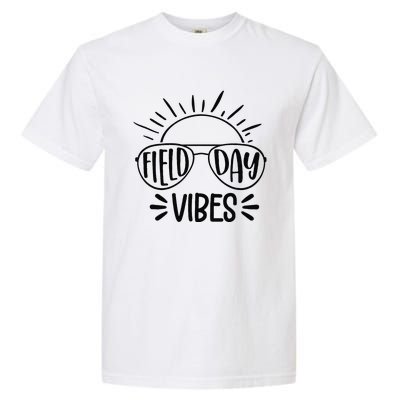 Field Day Vibes Funny Summer Glasses Teacher Field Day Garment-Dyed Heavyweight T-Shirt