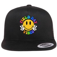 Field Day Vibes Funny For Teacher Happy Field Day 2025 Gift Flat Bill Trucker Hat