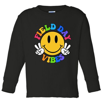 Field Day Vibes Funny For Teacher Happy Field Day 2025 Gift Toddler Long Sleeve Shirt