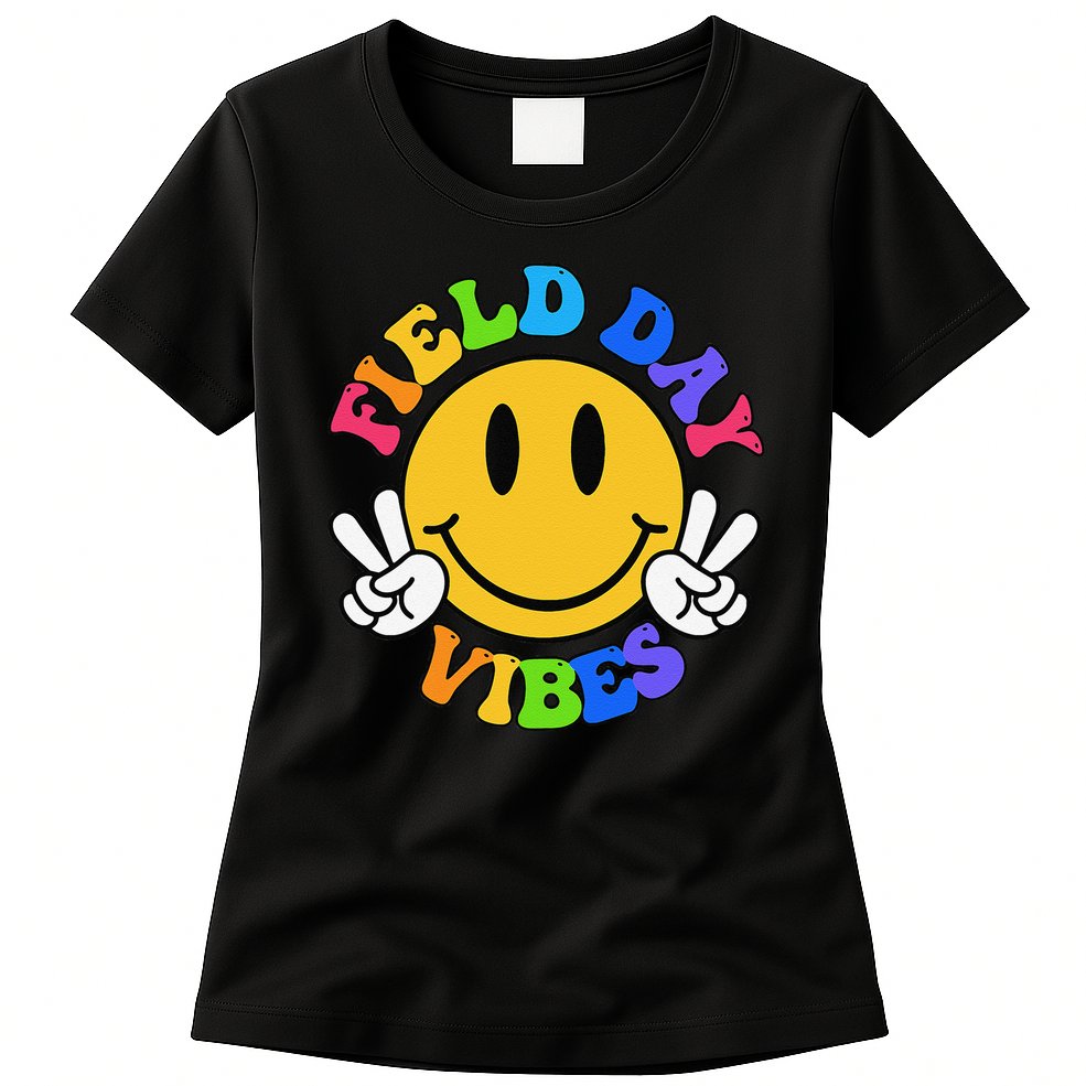 Field Day Vibes Funny For Teacher Happy Field Day 2025 Gift Womens T-Shirt