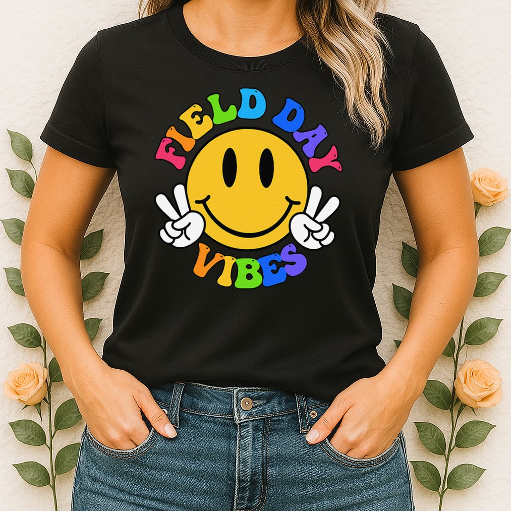 Field Day Vibes Funny For Teacher Happy Field Day 2025 Gift Womens T-Shirt