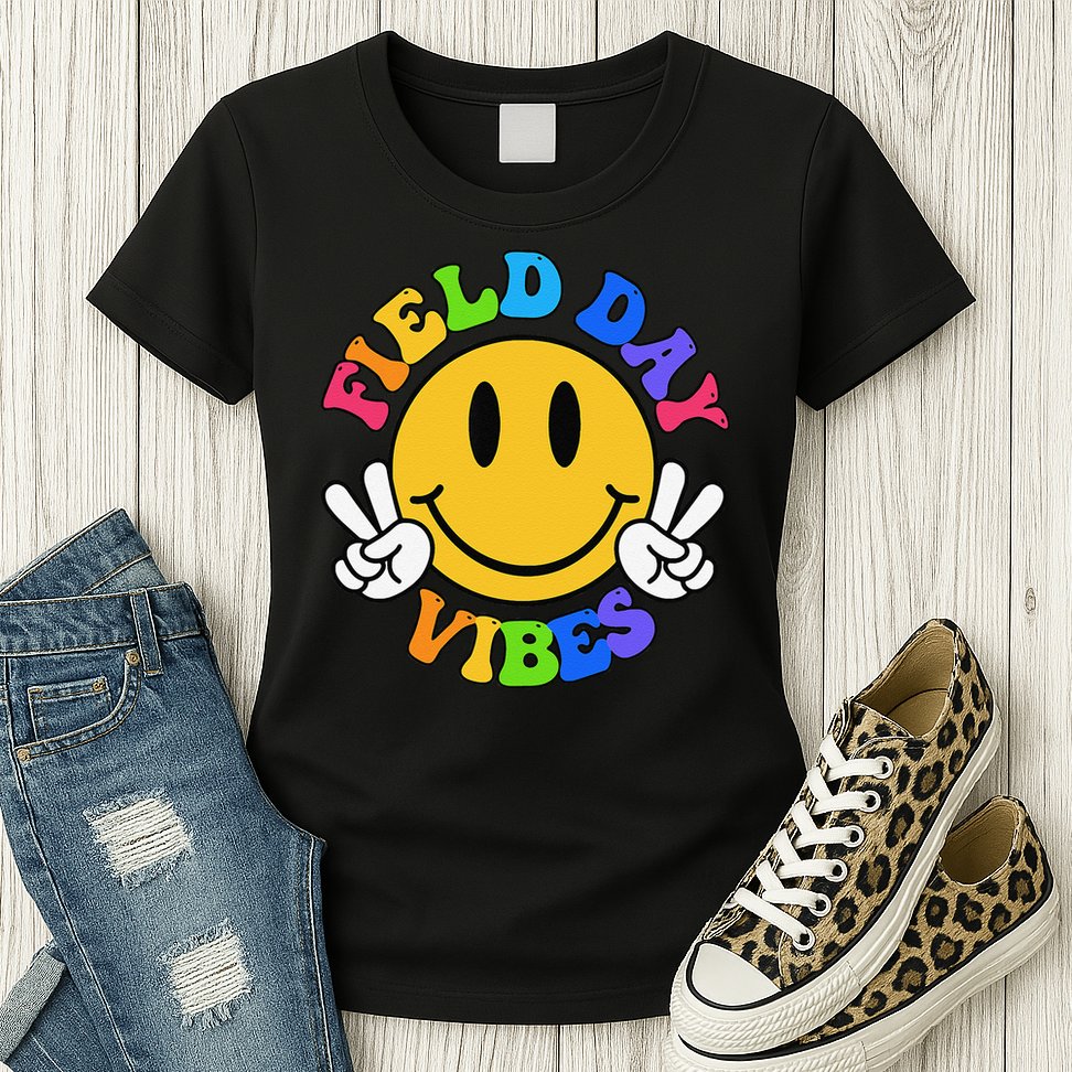 Field Day Vibes Funny For Teacher Happy Field Day 2025 Gift Womens T-Shirt