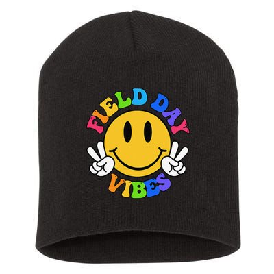 Field Day Vibes Funny For Teacher Happy Field Day 2025 Gift Short Acrylic Beanie
