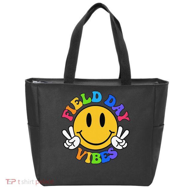 Field Day Vibes Funny For Teacher Happy Field Day 2025 Gift Zip Tote Bag