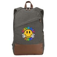 Field Day Vibes Funny For Teacher Happy Field Day 2025 Gift Cotton Canvas Backpack