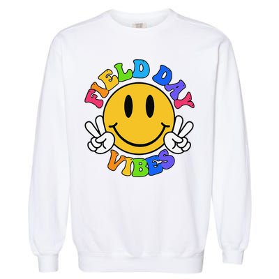 Field Day Vibes Funny For Teacher Happy Field Day 2025 Gift Garment-Dyed Sweatshirt