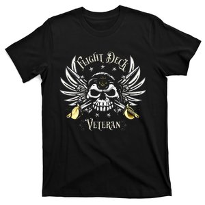 Flight Deck Veteran Skull Naval Aviation T-Shirt