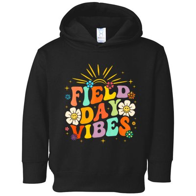 Field Day Vibes Funny Groovy Teacher Field Day 2024 Toddler Hoodie