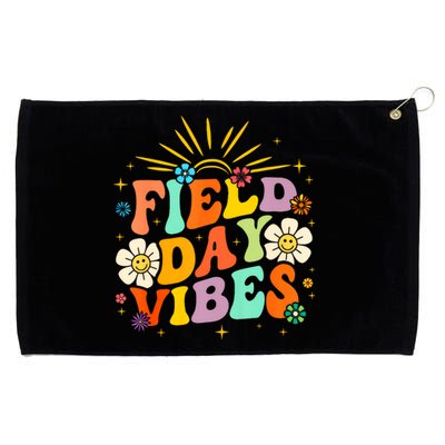 Field Day Vibes Funny Groovy Teacher Field Day 2024 Grommeted Golf Towel