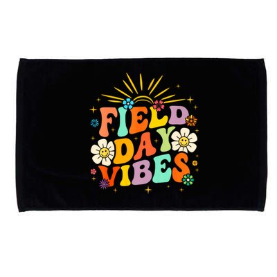 Field Day Vibes Funny Groovy Teacher Field Day 2024 Microfiber Hand Towel