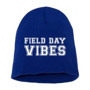 Field Day Vibes School Sport Teams Students Teachers Gift Cool Gift Short Acrylic Beanie