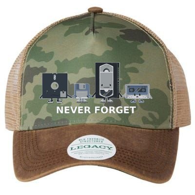 Floppy Disk Vhs Cassette Never Forget Geek History Legacy Tie Dye Trucker Hat