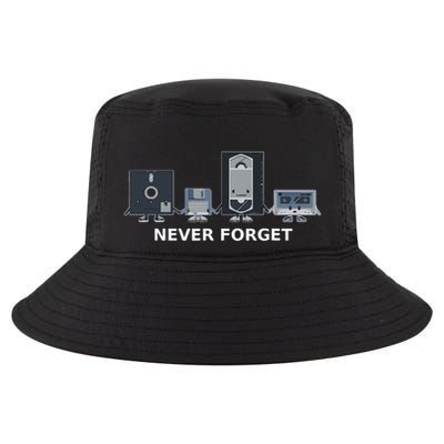 Floppy Disk Vhs Cassette Never Forget Geek History Cool Comfort Performance Bucket Hat
