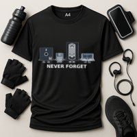 Floppy Disk Vhs Cassette Never Forget Geek History Performance Shirt