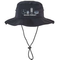 Floppy Disk Vhs Cassette Never Forget Geek History Bucket Hat