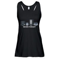 Floppy Disk Vhs Cassette Never Forget Geek History Ladies Essential Flowy Tank