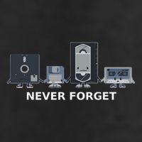 Floppy Disk Vhs Cassette Never Forget Geek History Trucker Hat