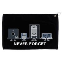 Floppy Disk Vhs Cassette Never Forget Geek History Grommeted Golf Towel