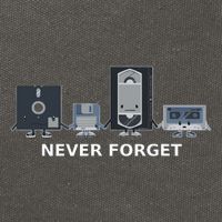 Floppy Disk Vhs Cassette Never Forget Geek History Cotton Canvas Backpack