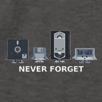 Floppy Disk Vhs Cassette Never Forget Geek History Vector Backpack