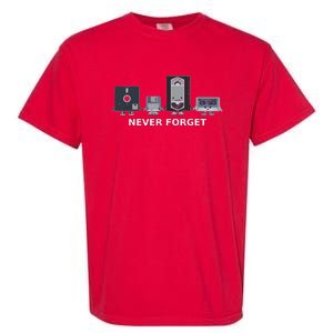 Floppy Disk Vhs Cassette Never Forget Geek History Garment-Dyed Heavyweight T-Shirt