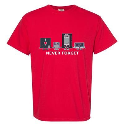 Floppy Disk Vhs Cassette Never Forget Geek History Comfort Colors T-Shirt