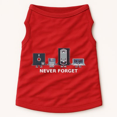 Floppy Disk Vhs Cassette Never Forget Geek History Doggie Tank