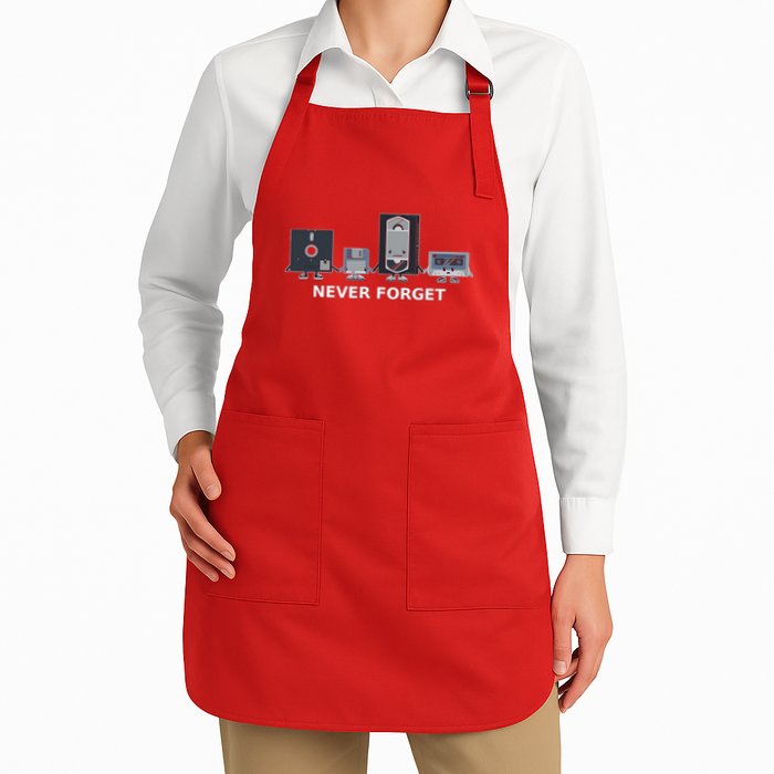 Floppy Disk Vhs Cassette Never Forget Geek History Apron