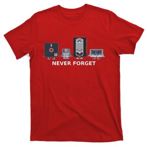 Floppy Disk Vhs Cassette Never Forget Geek History T-Shirt