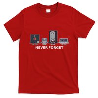 Floppy Disk Vhs Cassette Never Forget Geek History T-Shirt